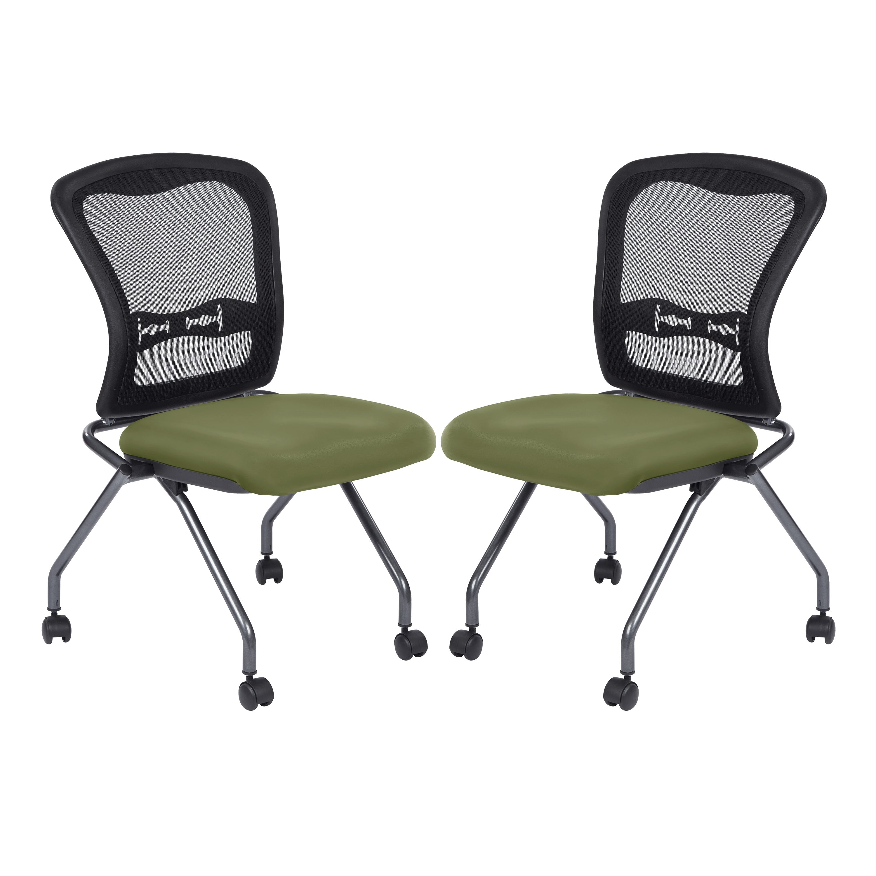 Deluxe Armless Folding Chair With ProGrid® Back